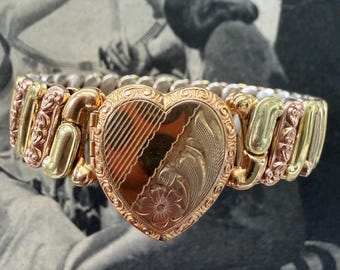 Antique Gold Filled Sweetheart Expansion Bracelet Phoenix Speidel