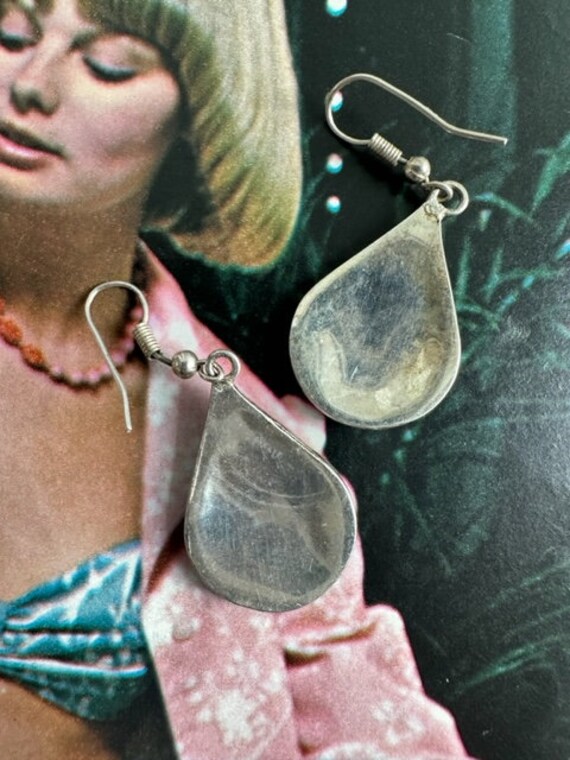 Abalone Inlay Teardrop Dangle Earrings, Abalone a… - image 7