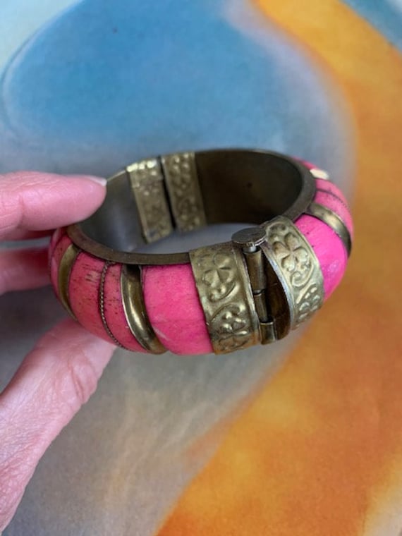 70s bone and brass Gem