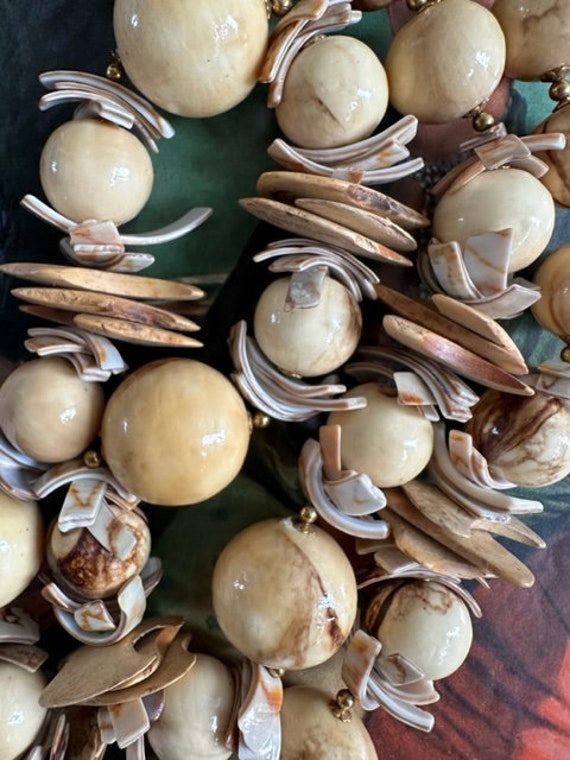 1970s Miriam Haskell Signed Vintage Chunky Beaded… - image 5