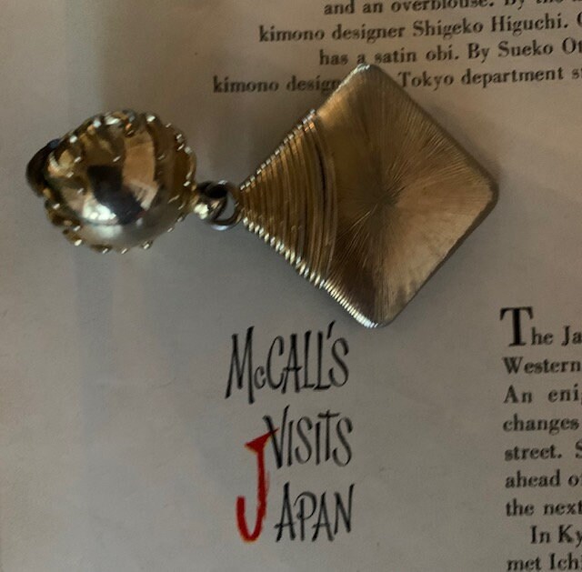 60s Asian Inspired Earrings Vintage Drop Dangle Earrings Etsy