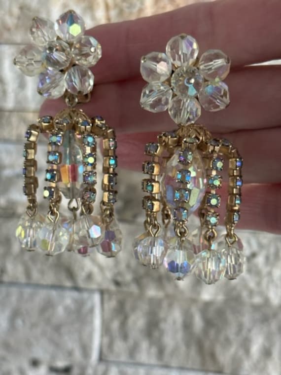 Aurora borealis deals earrings chandelier