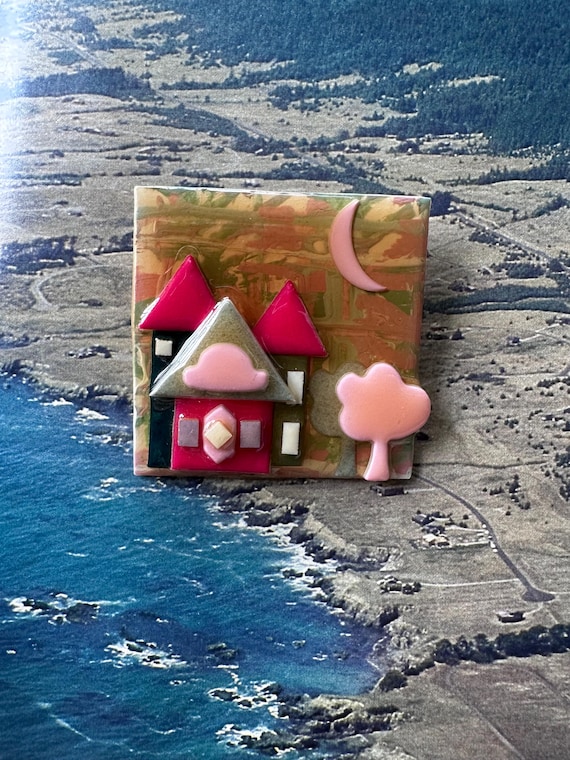 1990s House Pins by Lucinda Signed Limited Edition #15 Vintage