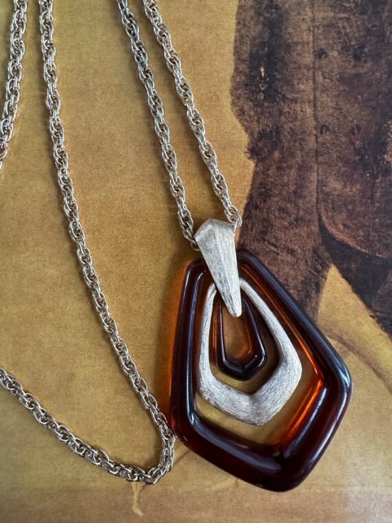 70s Avon Tortoise Shell and Gold Pendant,Avon Jew… - image 3