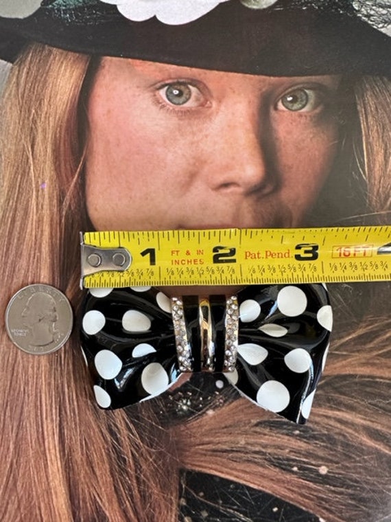 Original 80s Women's Patent Leather Bow, Vintage … - image 8
