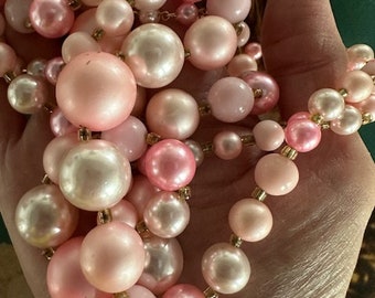 【VINTAGE HOLLYWOOD】Pearl n Beads Rose Necklace☆送料関税込 VINTAGE HOLLYWOOD】Pearl n Beads Rose Necklace☆送料関税込