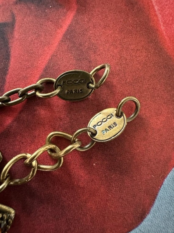 Poggi Paris Bronze Link Necklace and Bracelet, Vi… - image 4