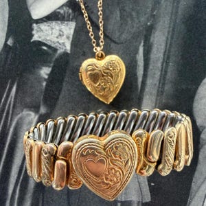 1940s Sweetheart Locket Expansion Bracelet - Etsy