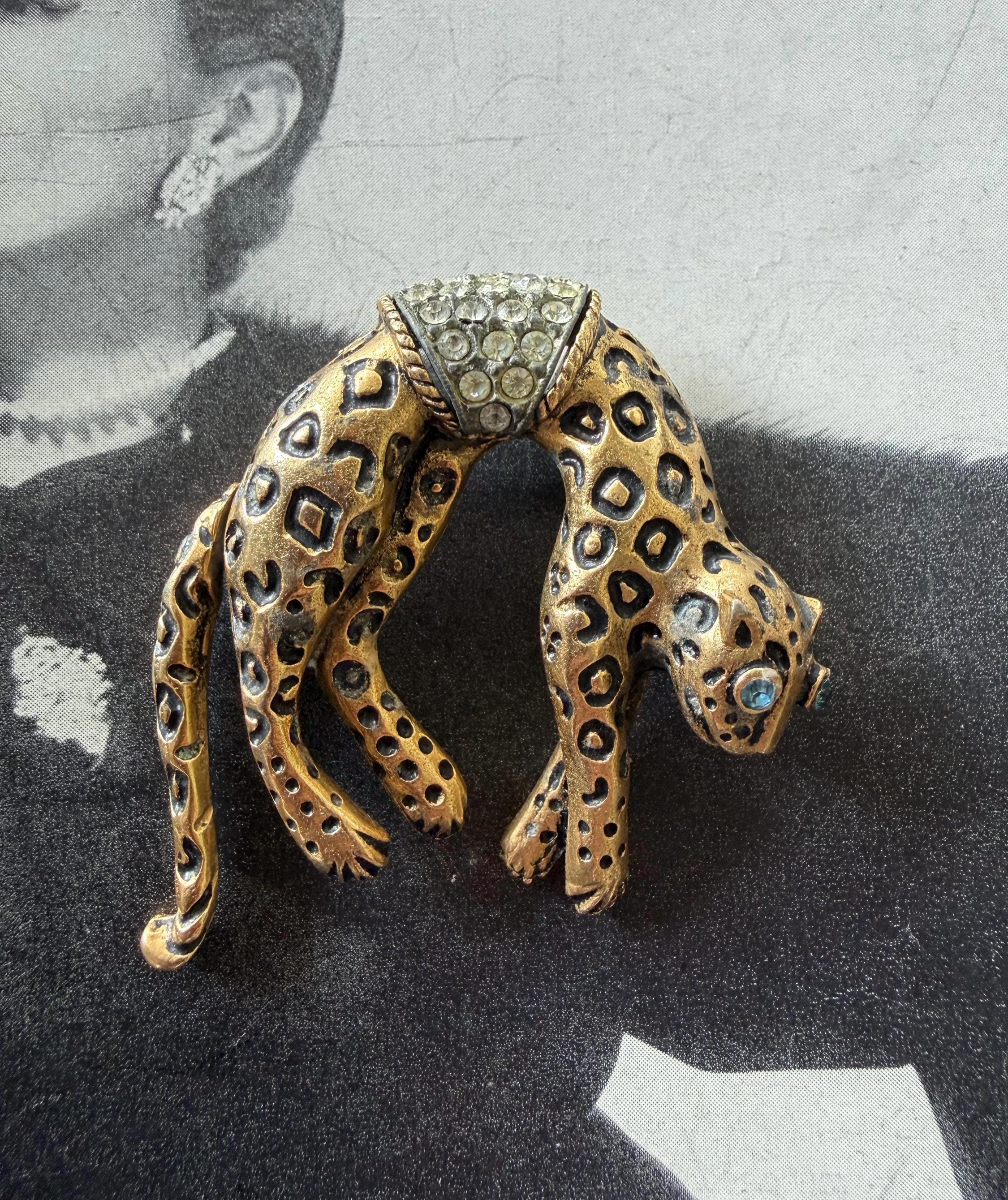 ビンテージ Florenza (フロレンザ) レオパード ブローチ Florenza Brooch - Etsy
