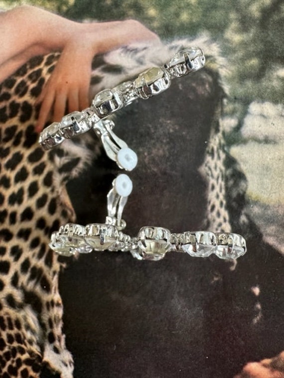 Mega Rhinestone Earrings, Radiating rhinestone Ea… - image 5