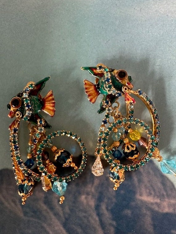 90S Lunch at the Ritz Angel Fish Earrings, Lunch a