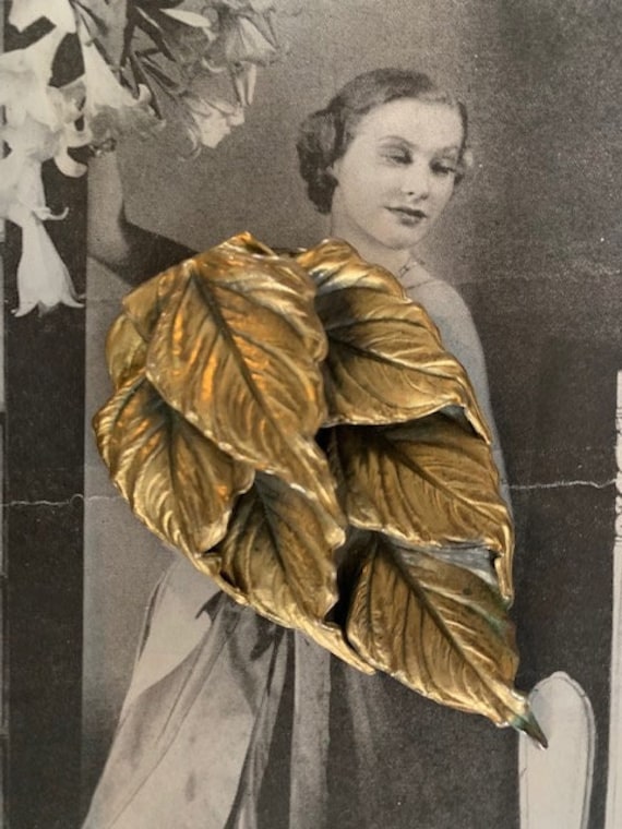 Vintage large ornate brass Gem