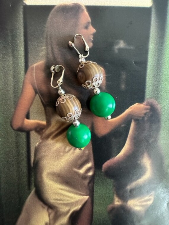 60s Authentic Gum Ball Dangle Earrings. 60s Dangl… - image 5