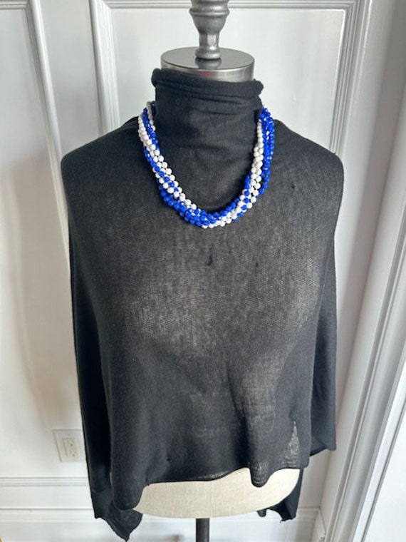 50s Six Strand Plastic Beaded Necklace, 50s Neckl… - image 9