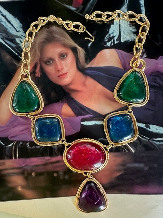 1990s Kenneth Jay Lane Signed for Avon Chunky Jew… - image 2