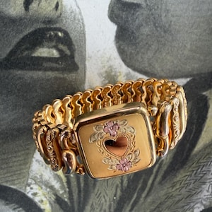 1940s Sweetheart Expansion Bracelet American Queen Pitman and