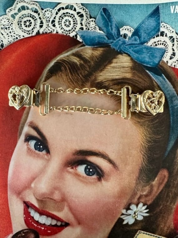 50s Sweater Clip. 50s Cupid Jewelry, 50s Gold Cup… - image 2