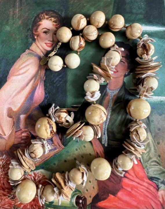 1970s Miriam Haskell Signed Vintage Chunky Beaded… - image 4