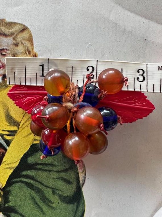 1930s Miriam Haskell unsigned Dangle Fruit Brooch… - image 10