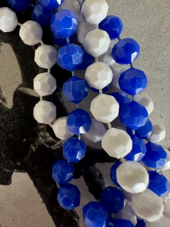 50s Six Strand Plastic Beaded Necklace, 50s Neckl… - image 3