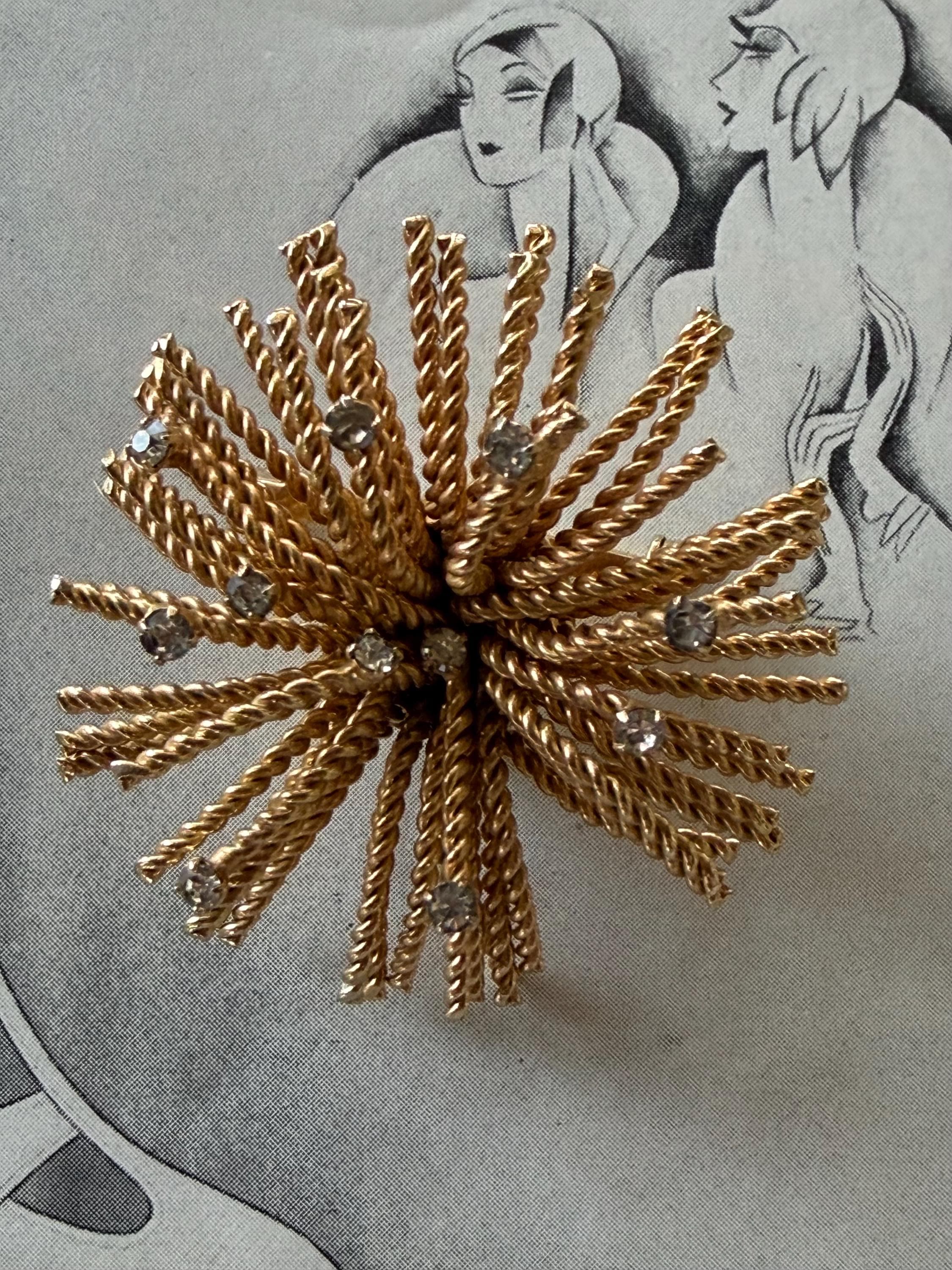 Mid Century Atomic Brooch Pin Starburst - Etsy display picture 2