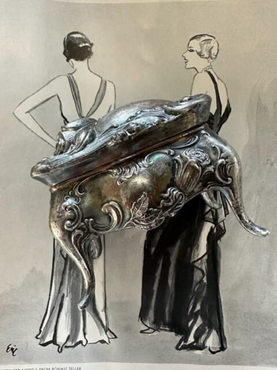 1910s Jennings Brothers Signed Silver Plated Art Nouveau