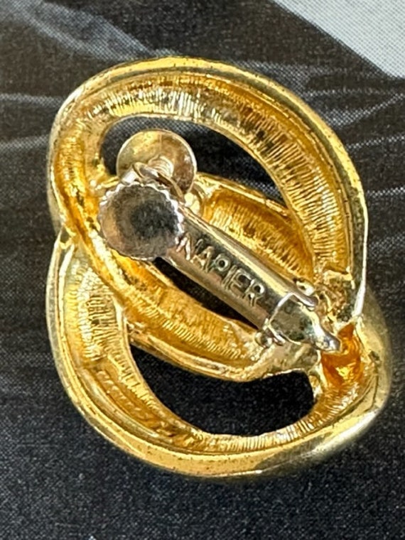 Napier Gold Two  Link Earrings, Napier Gold Earri… - image 6
