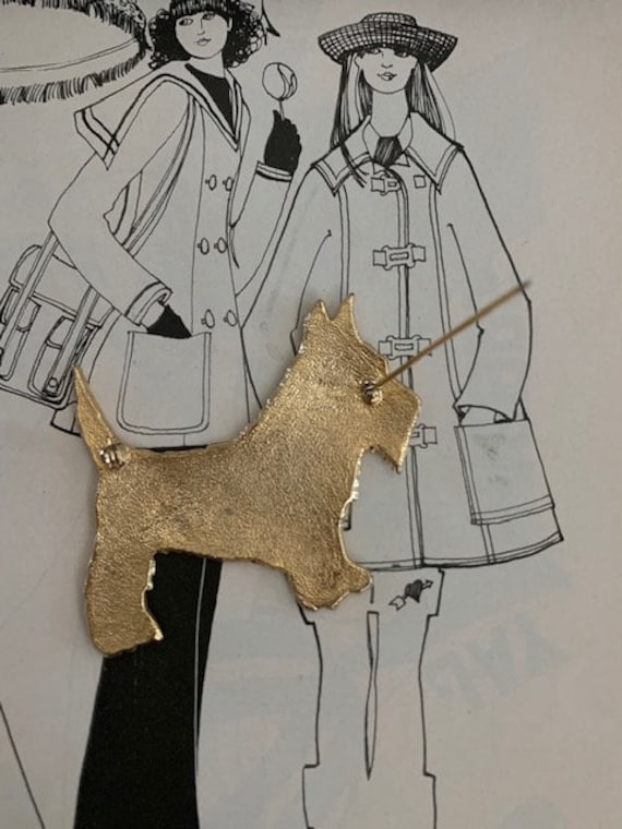 Scottie Dog Gold Pin, Vintage Scottie Dog Pin, La… - image 8