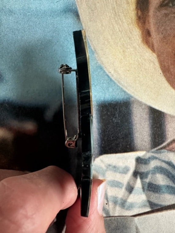 1980s Lee Sands unsigned Abalone Owl Brooch Shell… - image 9