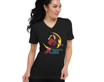 MoonGirl V-Neck T-Shirt