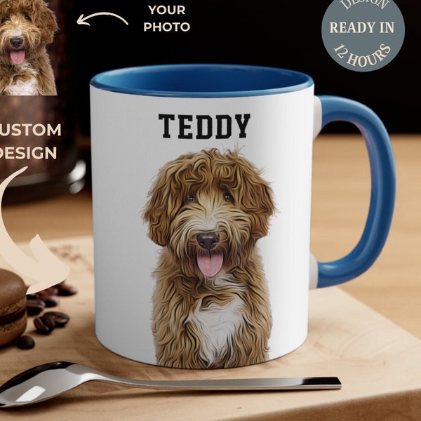 Custom Mug from Photo Custom Design Name Mug Dog Lovers Coffee Cup Personalised Pet Gifts for Christmas Dog Mum Mug Personalized Cat Dad Mug