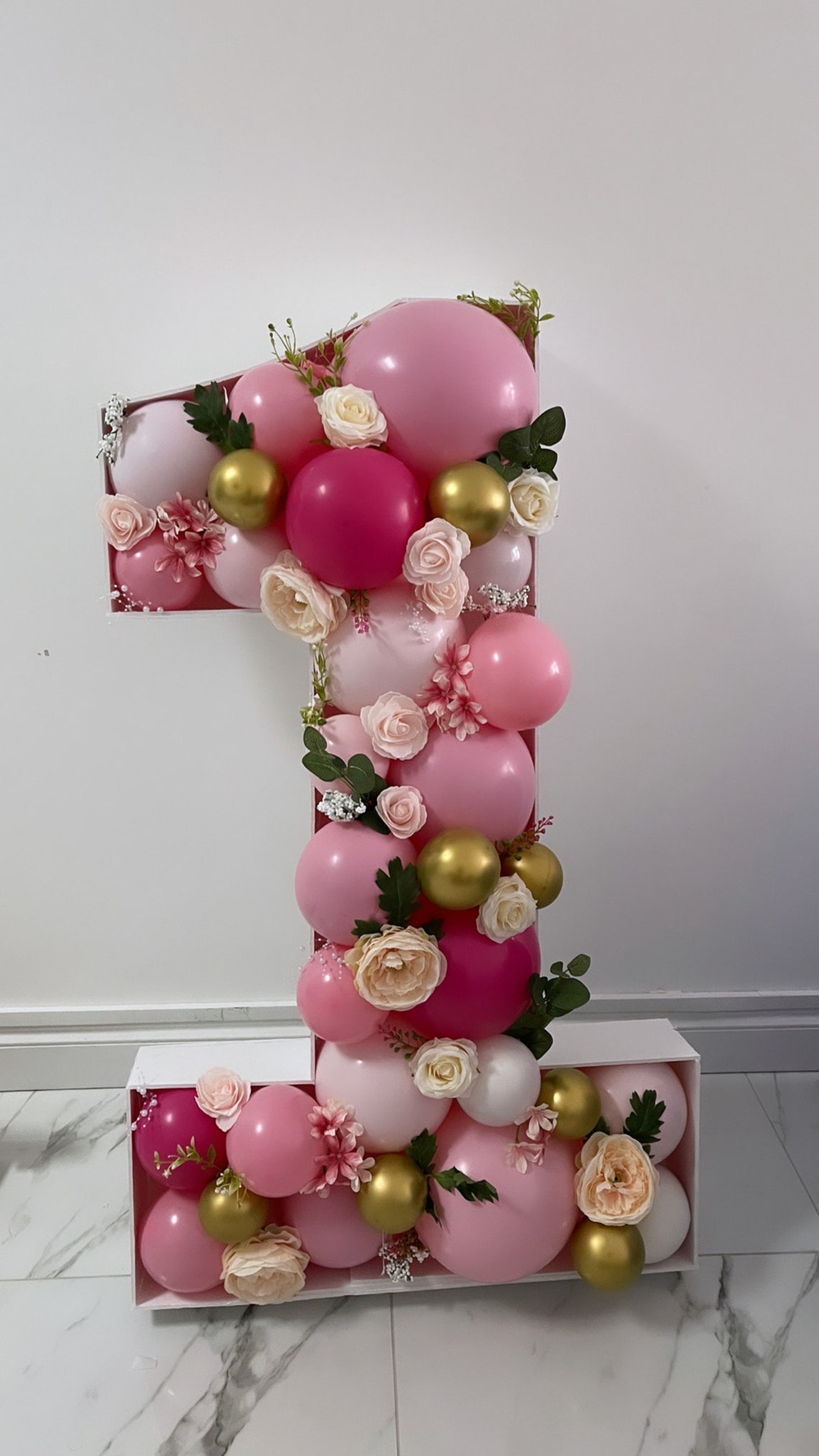 4FT Fillable Large Number One Prop Balloon Mosaic Etsy UK