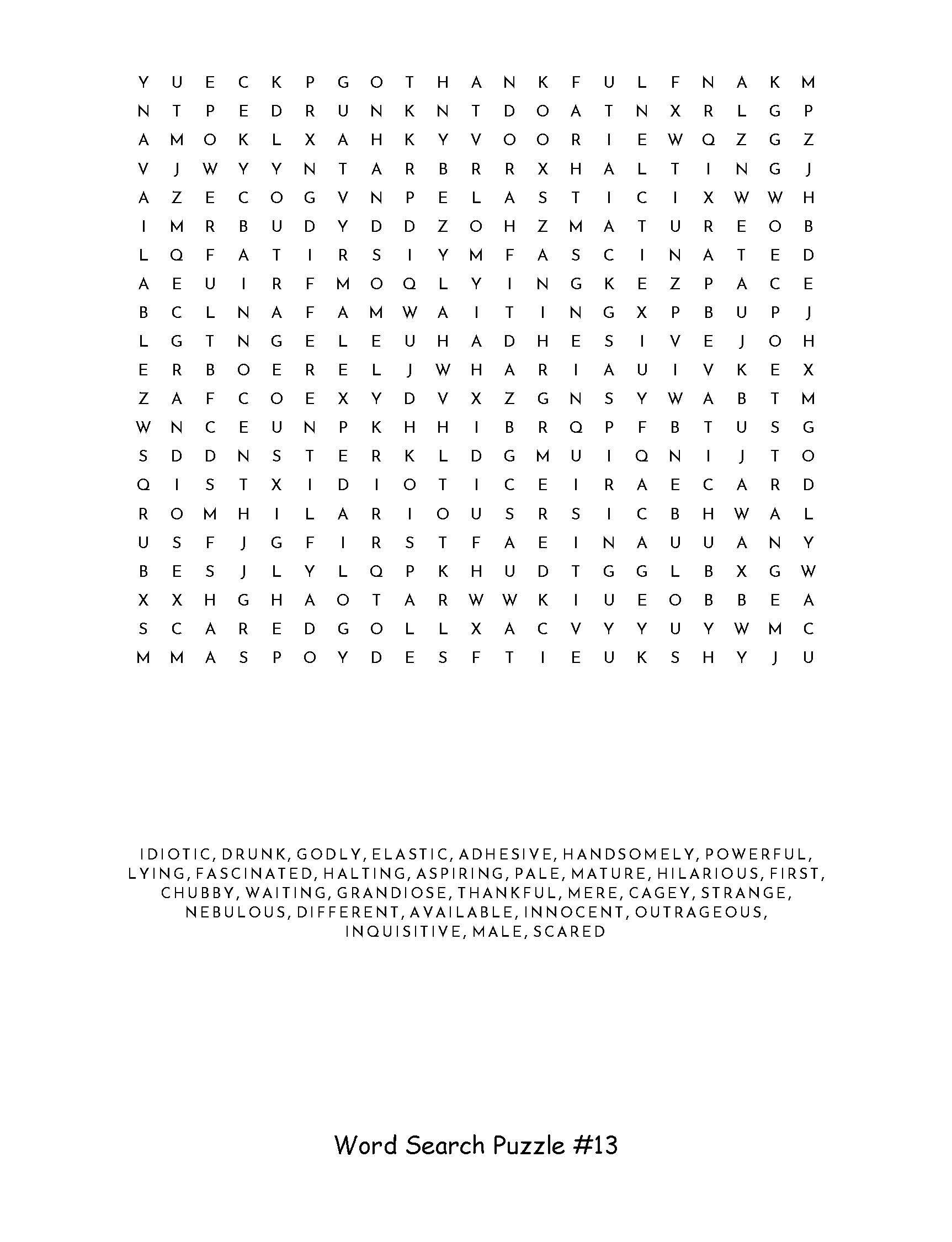 Word Search Printable Worksheets - Etsy