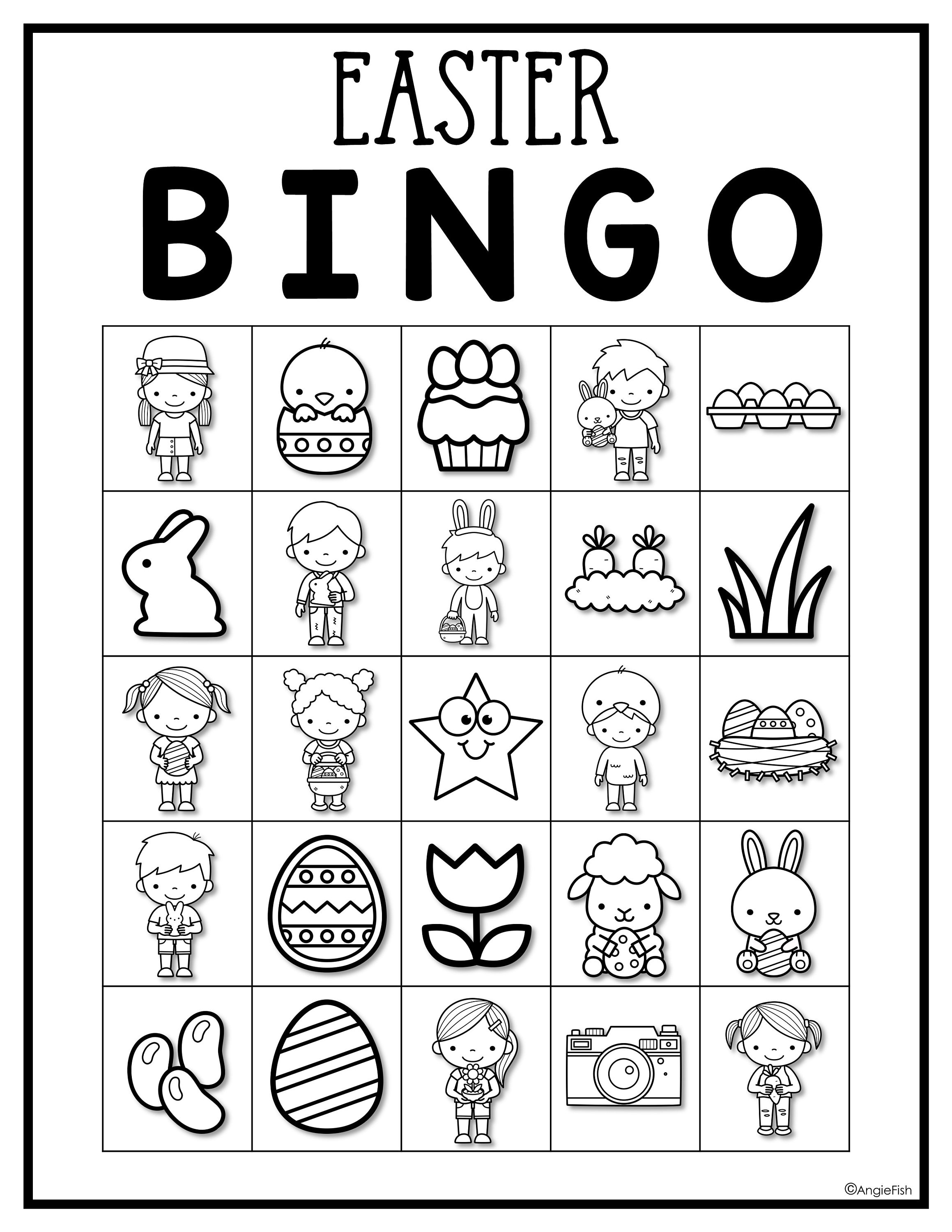 Easter Bingo Printable Bingo Cards Bingo Game Download Bingo Cards for
