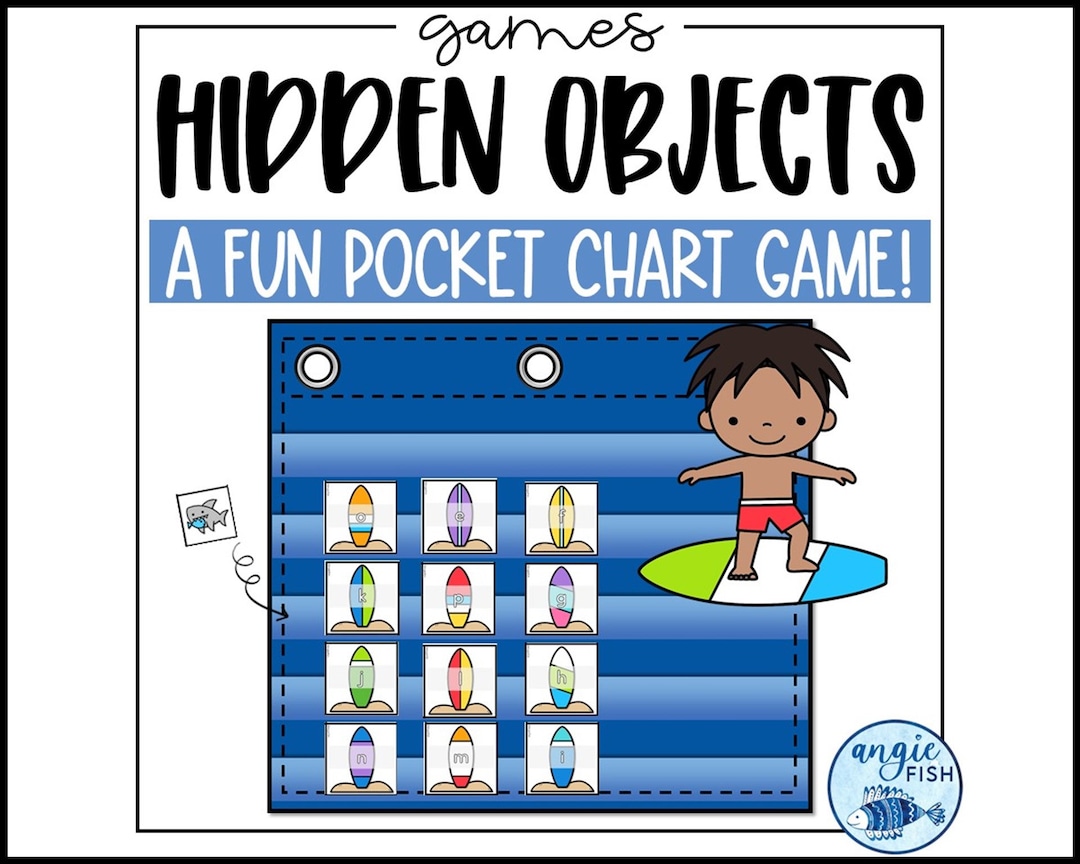 Pocket Chart Games Hide and Find Game Pocket Chart Etsy