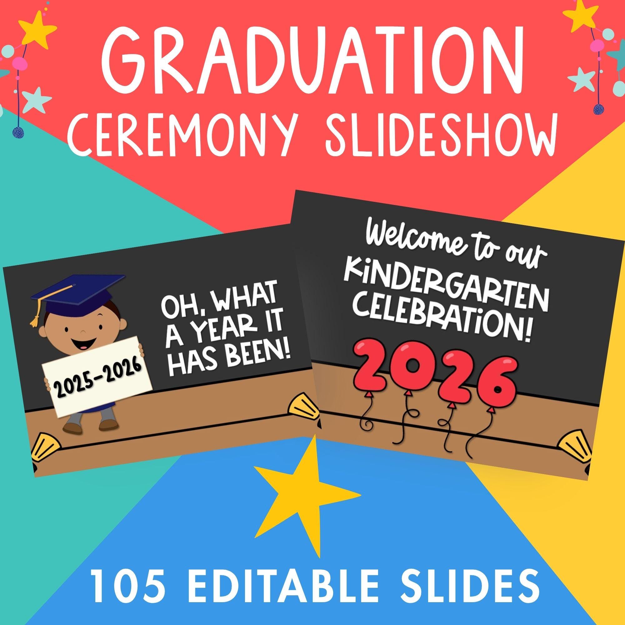 Graduation Slideshow, Preschool & Kindergarten, 109 Slides (google ...