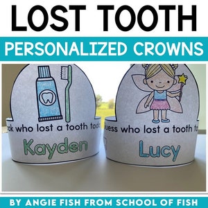 Perdí un diente / sombrero de dientes / corona de dientes / diente imprimible / imprimibles de dientes perdidos / club de dientes perdidos / perdí una corona de dientes / personalizado