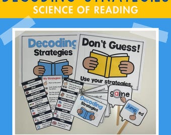 Science of Reading Decoding Strategies | Posters & Bookmarks