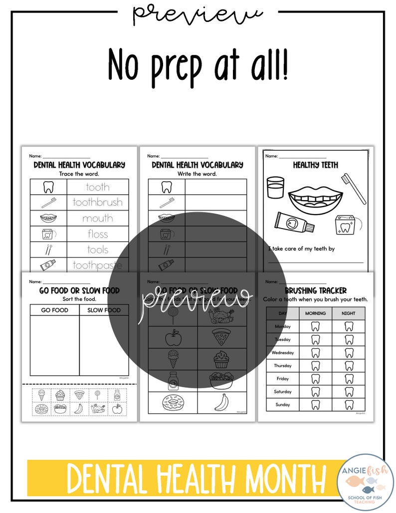 Werkbladen voor tandheelkundige gezondheid Tandwerkbladen Ik verloor een tand Voorschoolse printables Kleuterschool printables Tandheelkundige gezondheid Tandheelkunde afbeelding 4