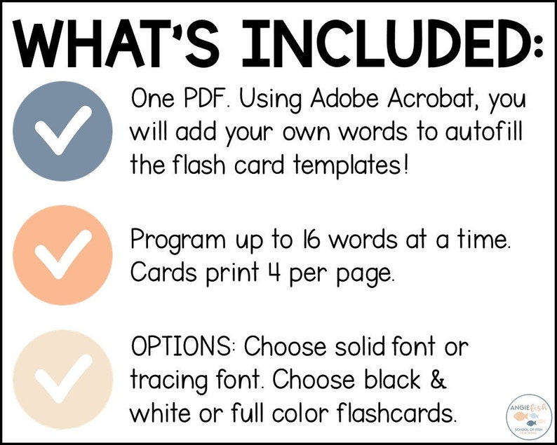 Flashcard Template, Flashcard Printable, Flashcards for Kids