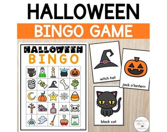 Halloween Bingo | Druckbare Bingo Karten | Bingo Spiel Download | Bingokarten für 30 | Halloween Party Aktivität | Halloween Spiel