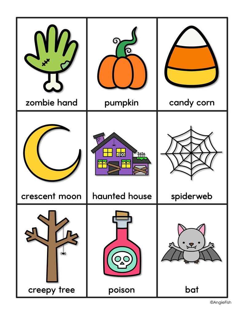 Halloween Bingo Printable Bingo Cards Bingo Game Download Bingo Cards