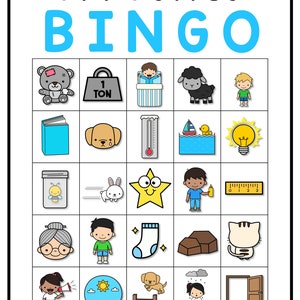 Opposites Bingo | Printable Bingo Cards | Bingo Game Download | Bingo ...
