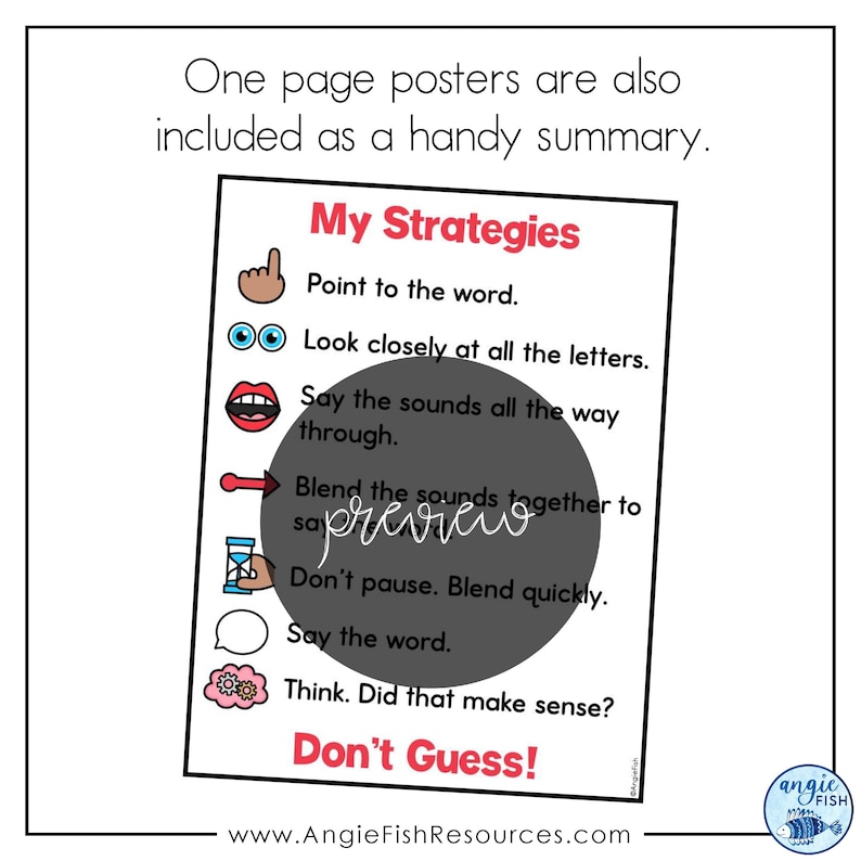 Science of Reading Decoding Strategies Decoding Bookmarks & Etsy