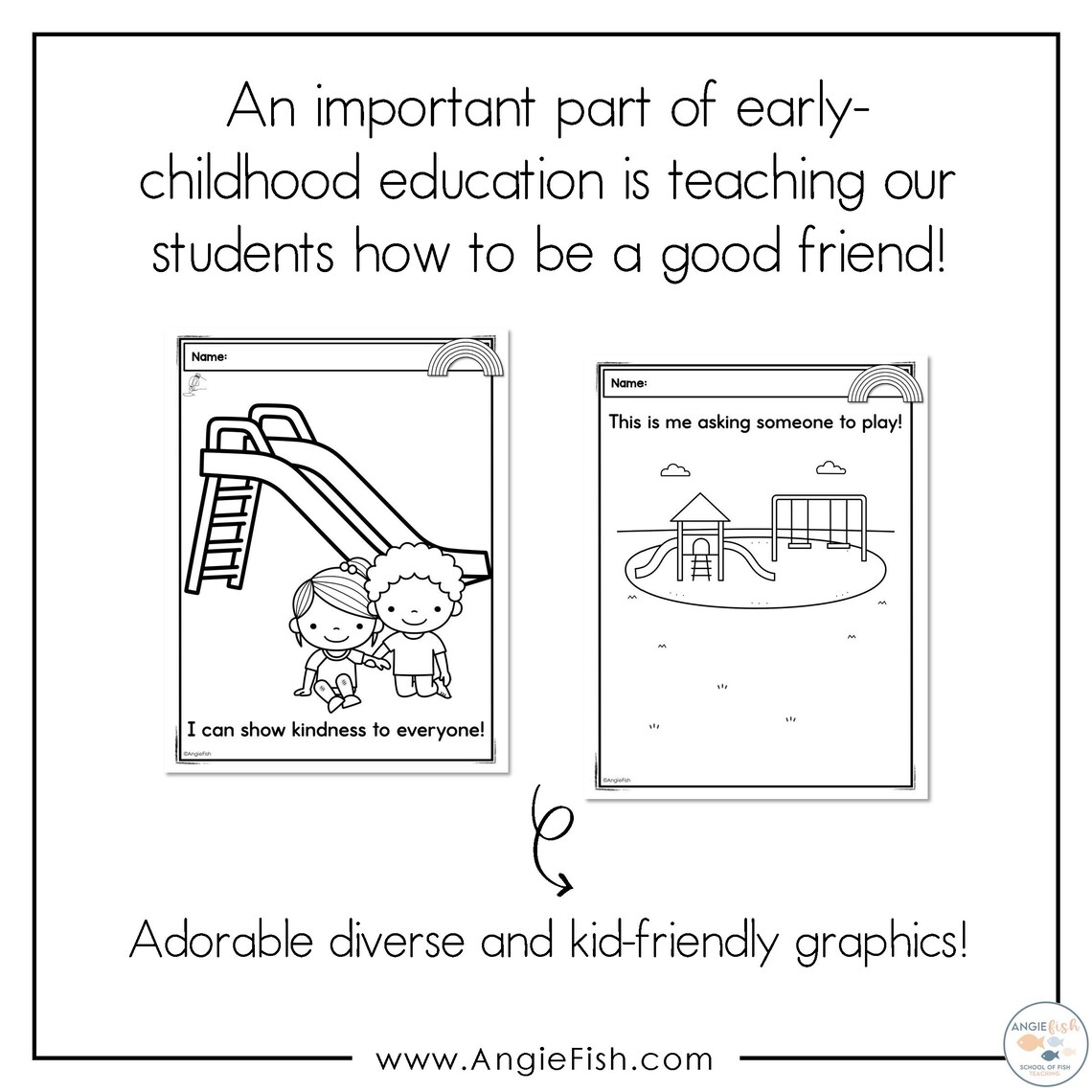 Friendship Coloring Pages, Friendship Coloring, Character Education