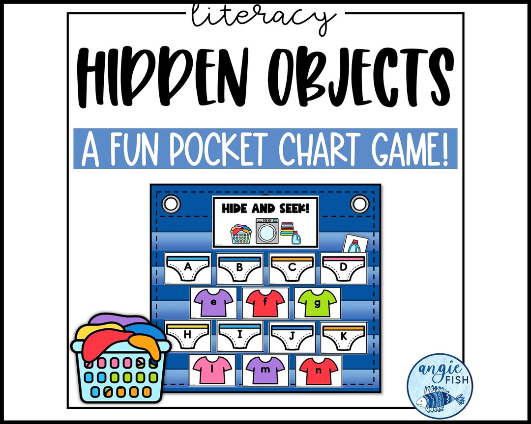 Pocket Chart Games Hide and Find Game Pocket Chart Etsy