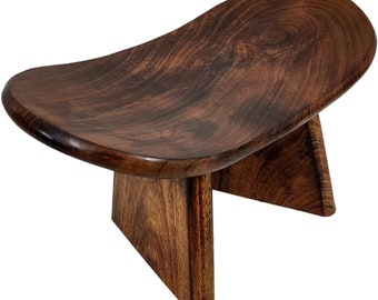 Foldable Meditation Bench: Ergonomic Wooden Kneeling Stool with Travel Bag