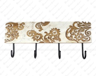 Handmade Live Edge Wood Wall Hooks | Rustic Bathroom Towel & Coat Holder (Set of 2)