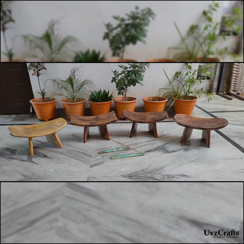 Uvz Crafts Meditation Bench Wood, Kneeling Wooden Stool, Portable with Travel Bag, Foldable, Ergonomic & Durable Design, Comfort Bench for Deeper & Longer Meditation, Perfect for Yoga, Seiza