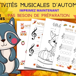 Musical activities - Music theory - Autumn theme - download - music lessons - music sheets